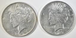 2-CH BU 1922-D PEACE DOLLARS