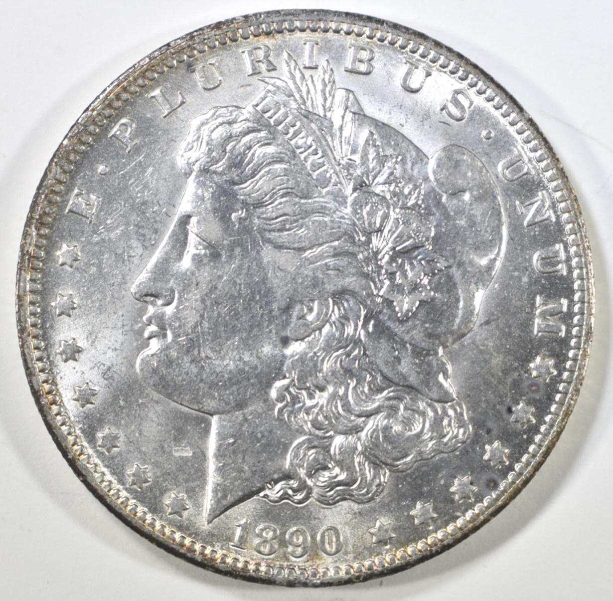 1890-O MORGAN DOLLAR AU/BU