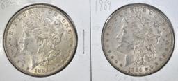 2-XF OR BETTER 1884 MORGAN DOLLARS