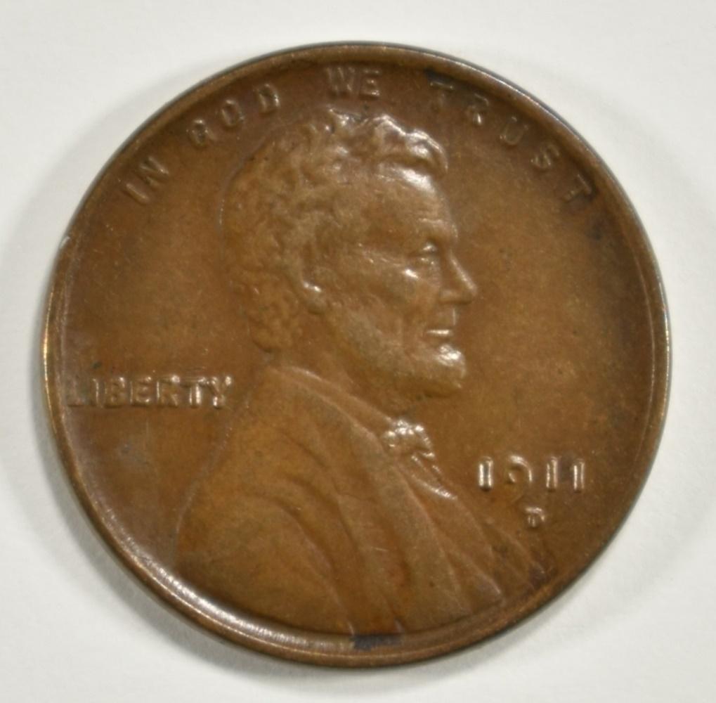 1911-D LINCOLN CENT AU