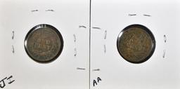 1867, 68 INDIAN HEAD CENTS GOOD