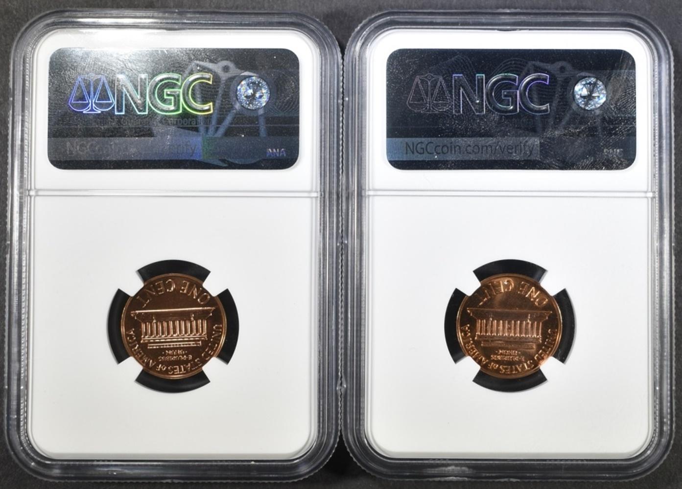 (2) 1962 LINCOLN CENTS NGC PF 67 RD