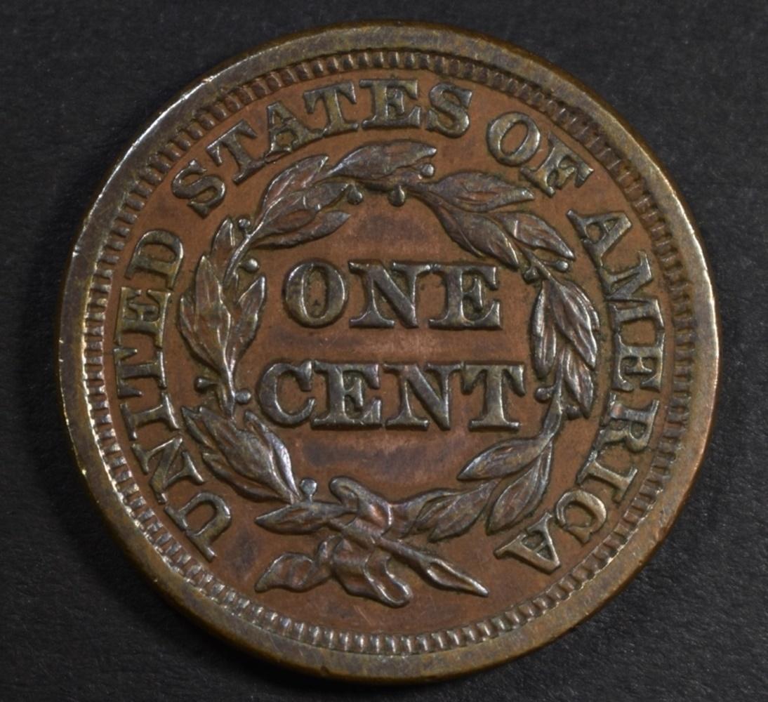 1848 LARGE CENT AU/BU