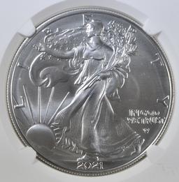 2021 T2 SILVER EAGLE NGC MS 70 ER