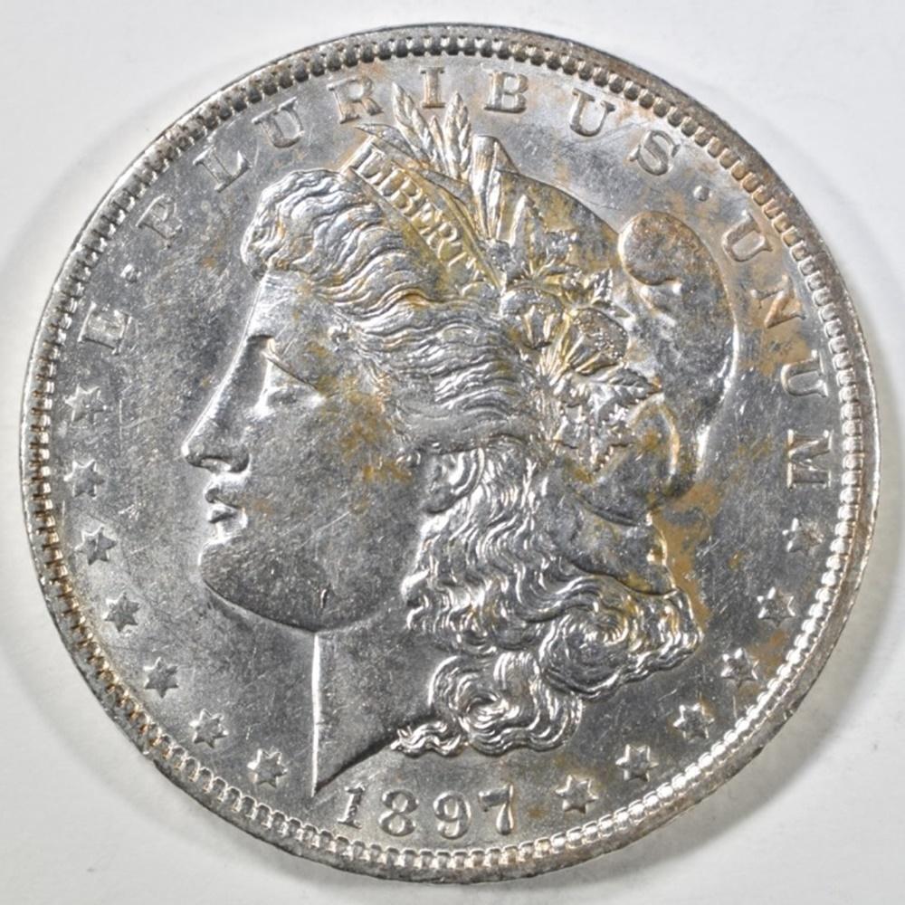 1897-O MORGAN DOLLAR AU/BU