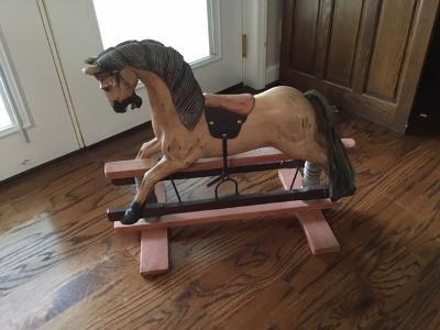 Old wooden rocking horse