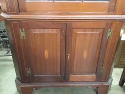 Mahogany Corner Cabinet With Inlay