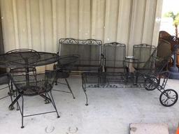 9 Pieces Wrought Iron Patio Furniture