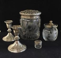 Jars w/Sterling Lids