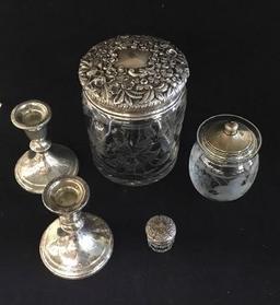 Jars w/Sterling Lids