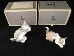 2 Lladro cats