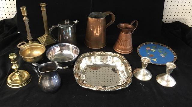 Copper, Silverplate, Brass, Sterling Candlesticks