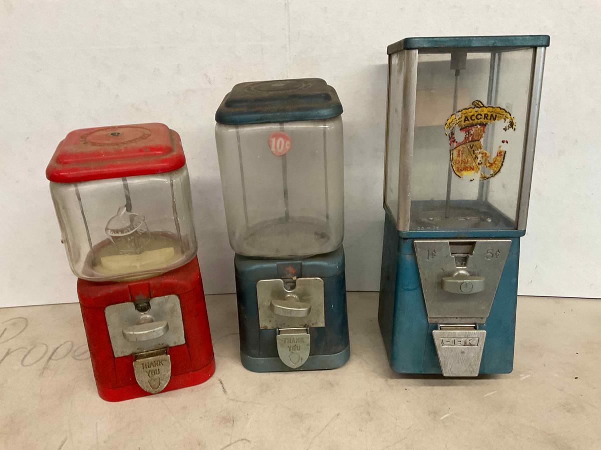 3 Gumball Machines