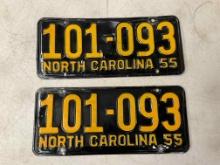 2 NC license plates