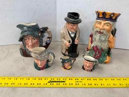 Assorted Toby Mugs (Royal Doulton, etc)