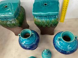 Decorative Vases, Pedestals