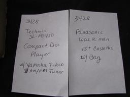 technics sl-pg450. yamaha t-100. panasonic walkman +15 cassettes.