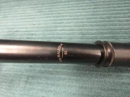 Wm Malcolm 6x scope, may be a reproduction, previously mounted