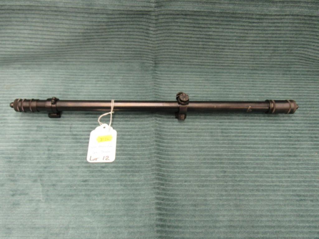 Wm Malcolm 6x scope, may be a reproduction, previously mounted