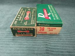 Vintage Ammo - 2 boxes, Kleanbore 49 rds of 38 S&W special and