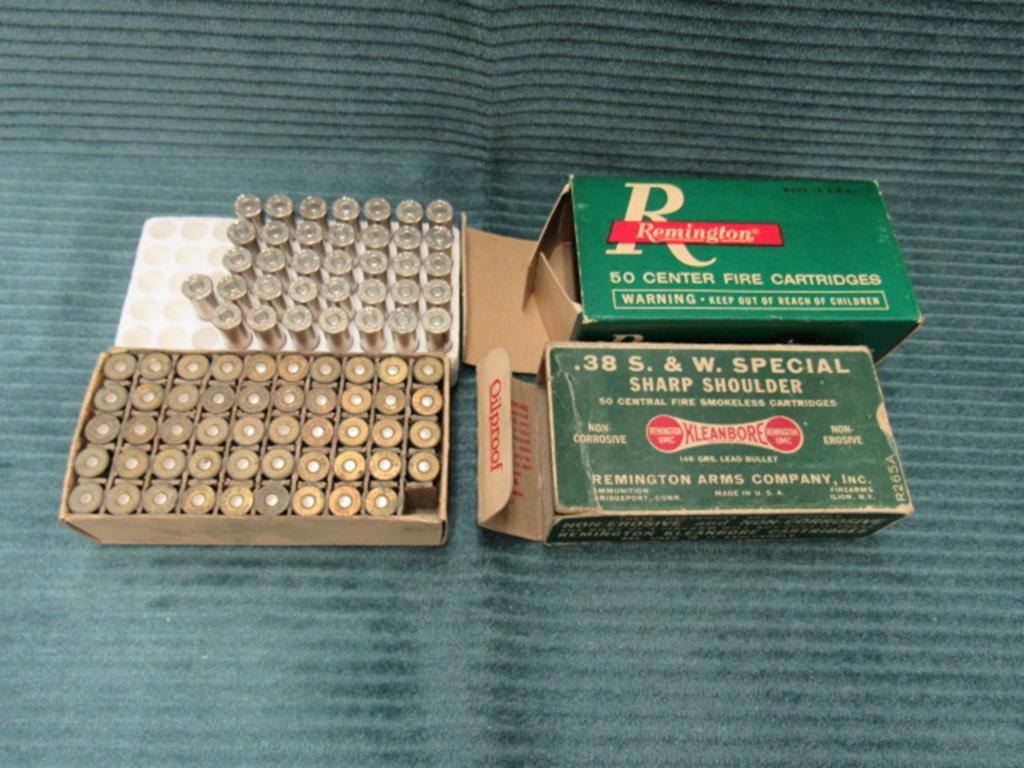 Vintage Ammo - 2 boxes, Kleanbore 49 rds of 38 S&W special and