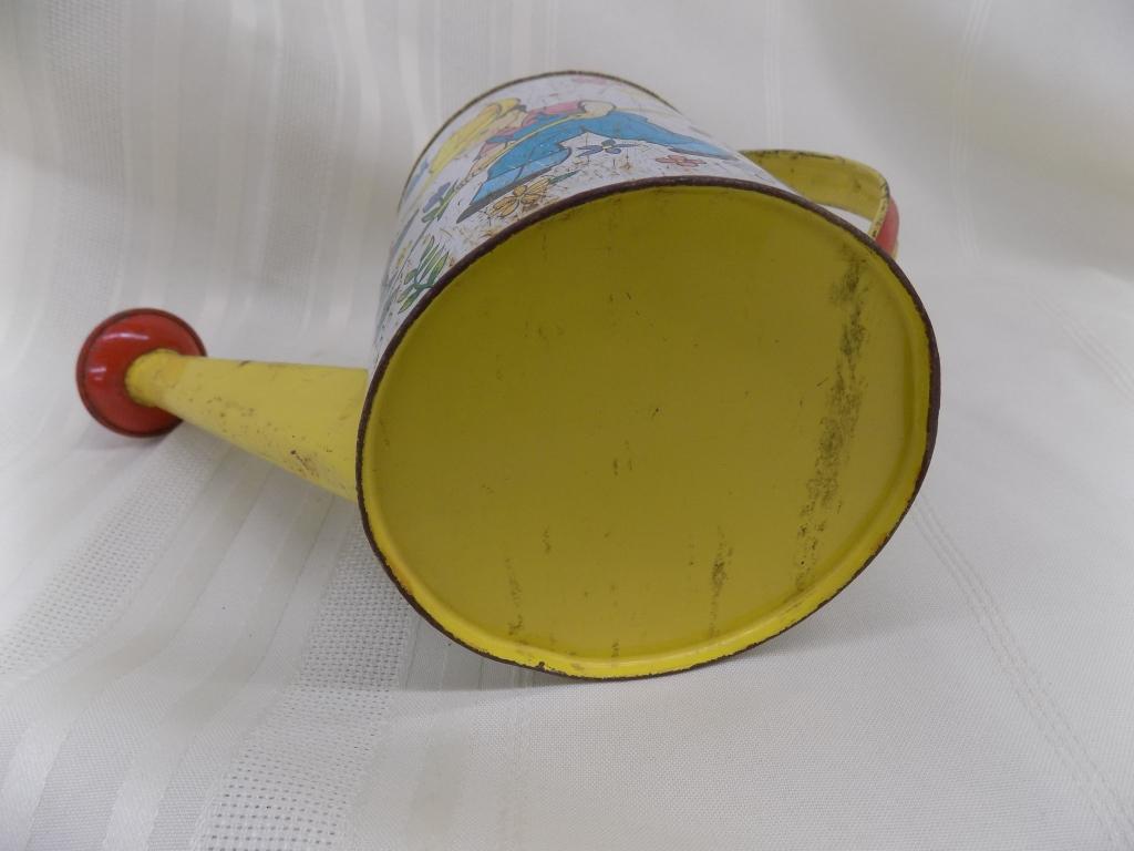 J. Chein Tin Watering Can 7" tall, 10" wide