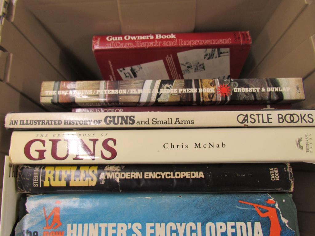 lot of gun and hunting books.