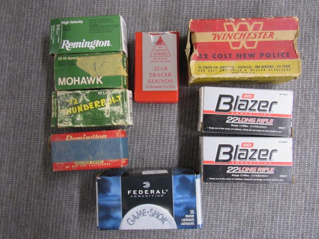 6 partial boxes 22lr. approx 180rds. 20rds tracers