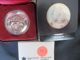 H2 (2) Canadian Silver Dollars  Each