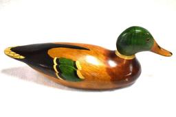 LARGE PREMIER GRADE MASON STYLE REPLICA MALLARD DECOY HAND CARVED EXCELLENT CONDITION BY JERRY CLARK