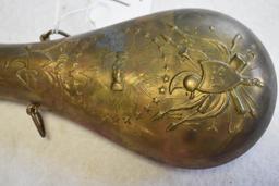 VINTAGE BRASS POWDER FLASK