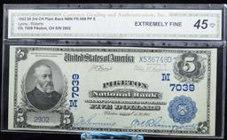 1902 $5 PB NC CH7039 #2902 Piketon NB Ohio CGA Crisp