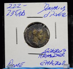 222-235 AD Silver Denarius Emperor Serverus Alexander Rome