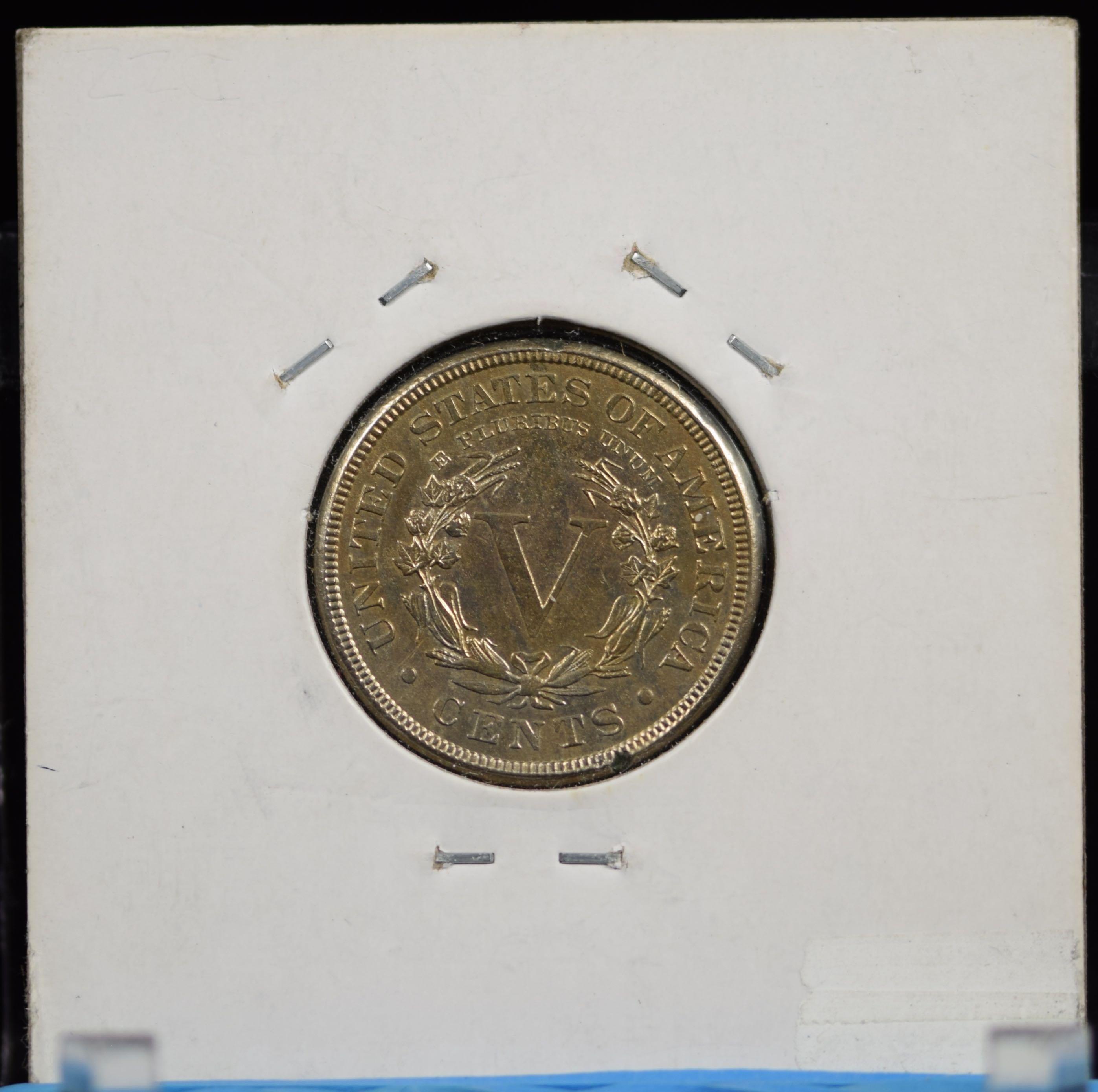 1885 V-Nickel CH UNC Golden Tone