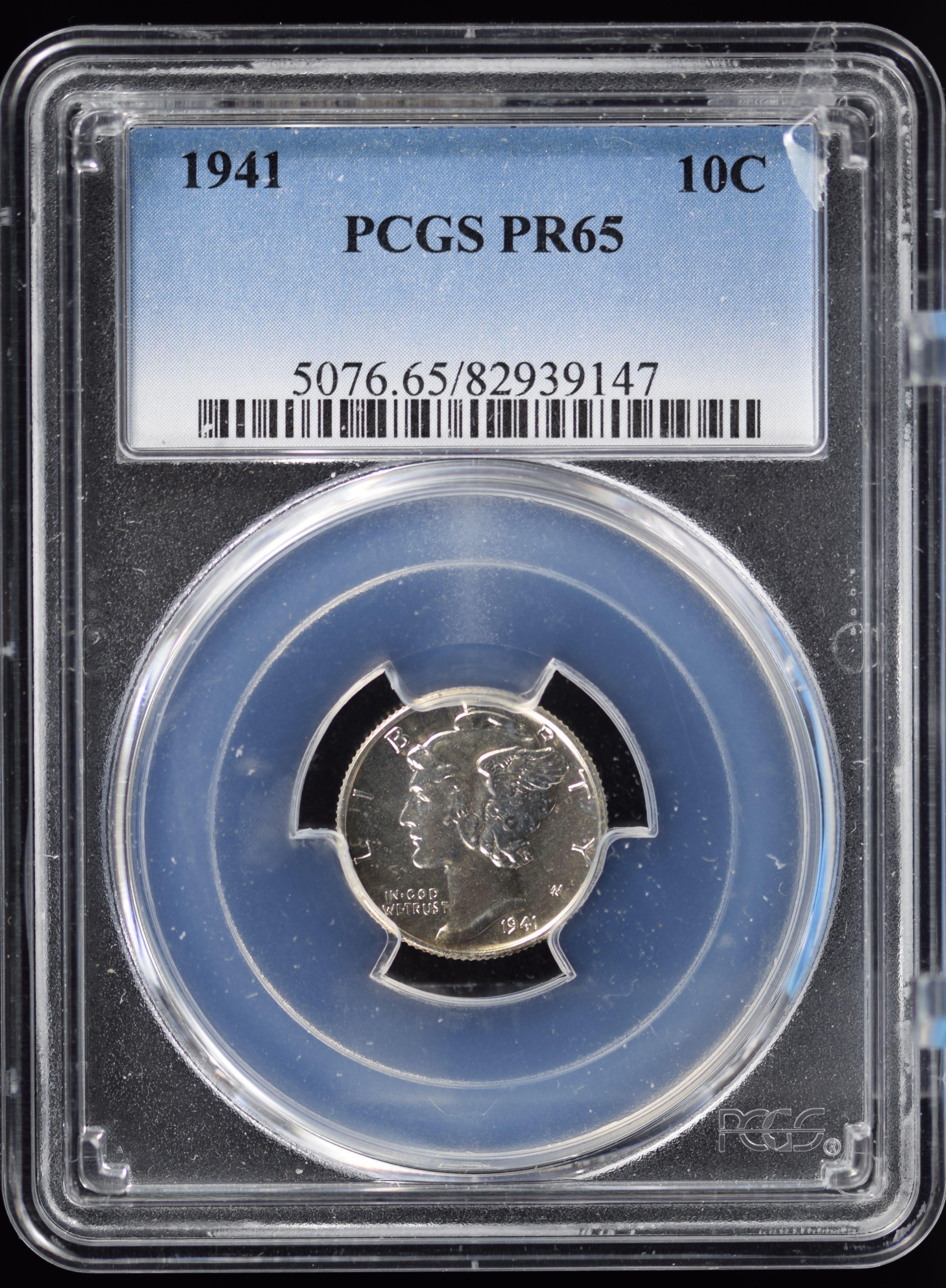 1941 Proof Mercury Dime PCGS PF-65 Nice Dime