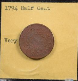 1794 Half Cent Very Good