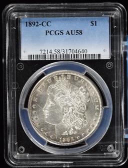 1892-CC Morgan Dollar PCGS AU-58