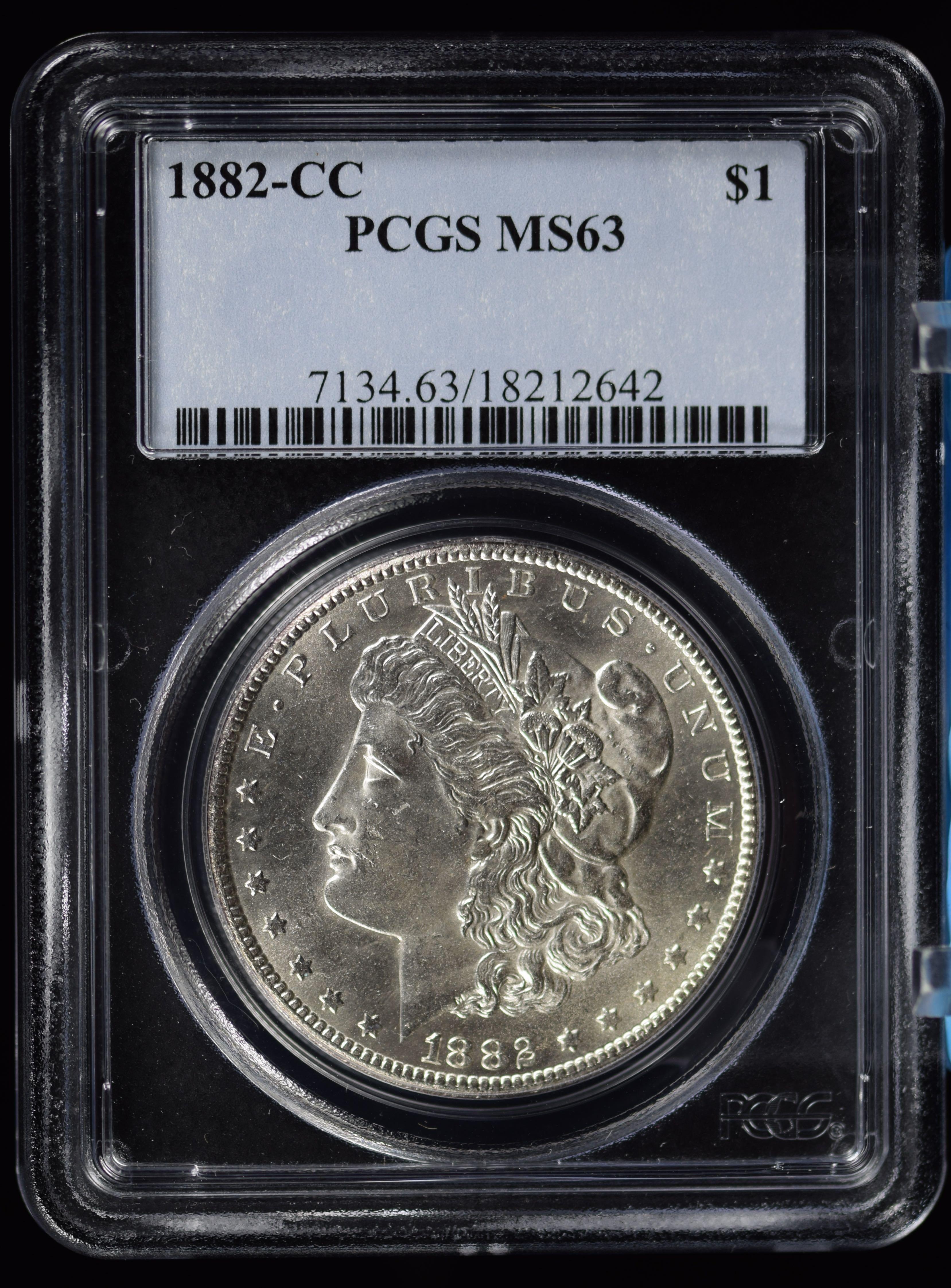 1882-CC Morgan Dollar PCGS MS-63