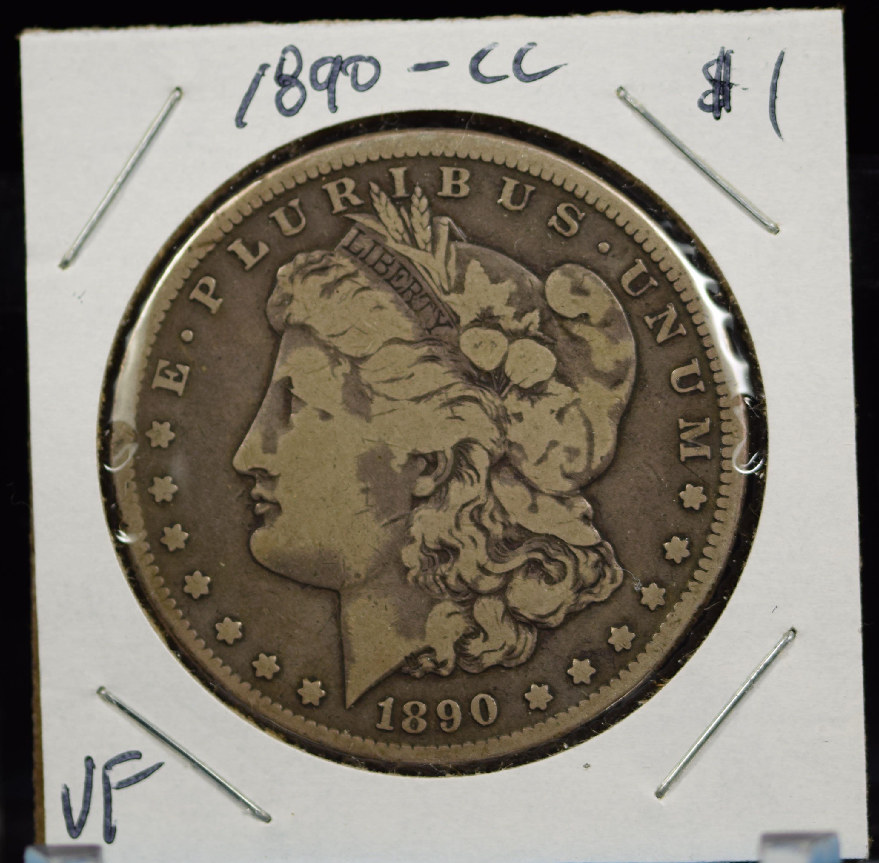 1890-CC Morgan Dollar VF