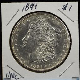 1891 Morgan Dollar UNC