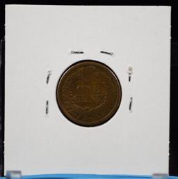 1877 Indian Head Cent Fine Key Date