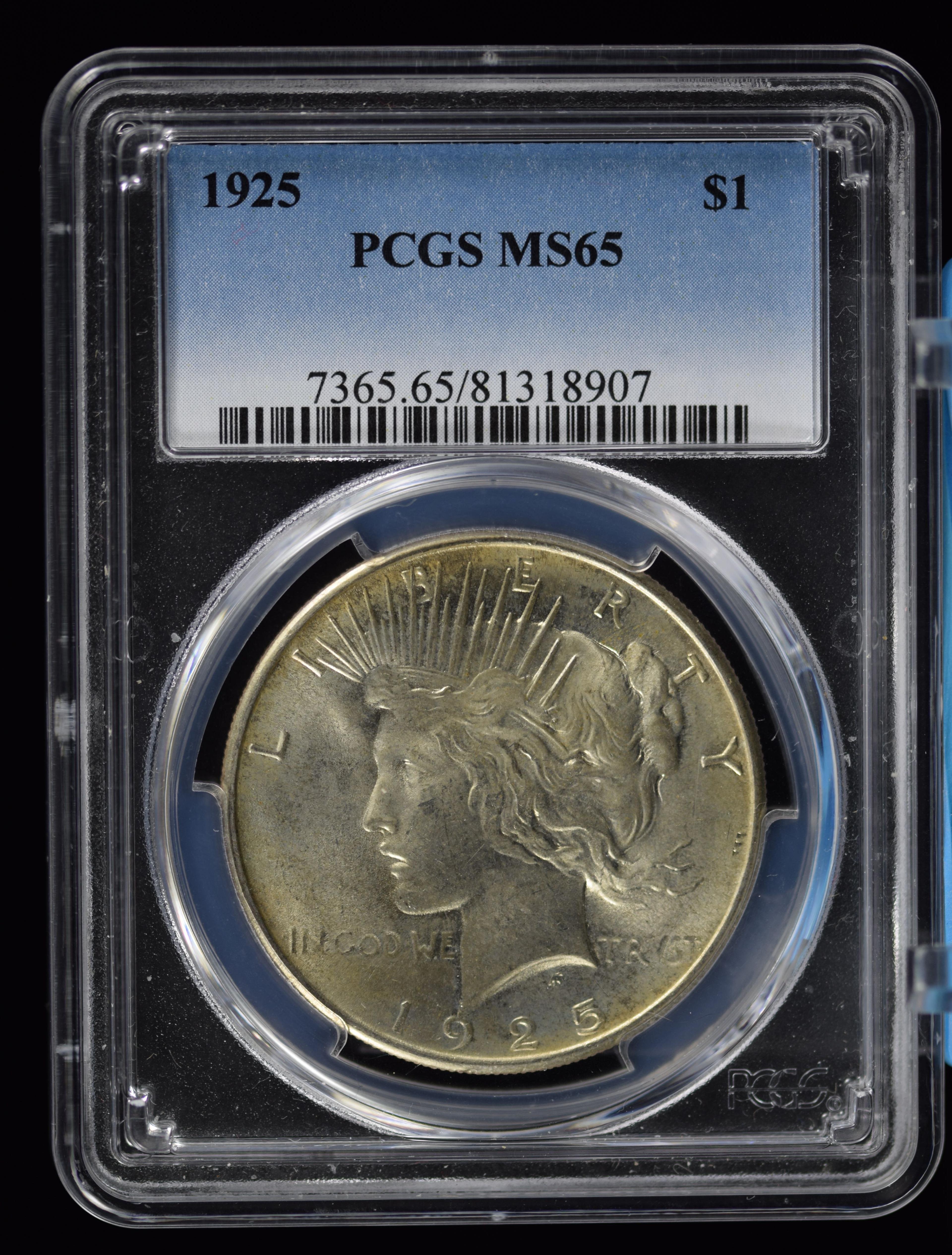 1925 Peace Dollar PCGS MS-65