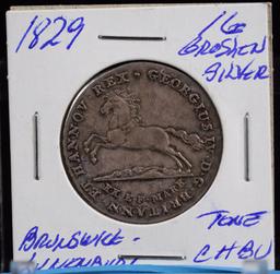 1829 Silver 16Groschen Brunswick Lunenburg Original Tone Very Scarce CH BU