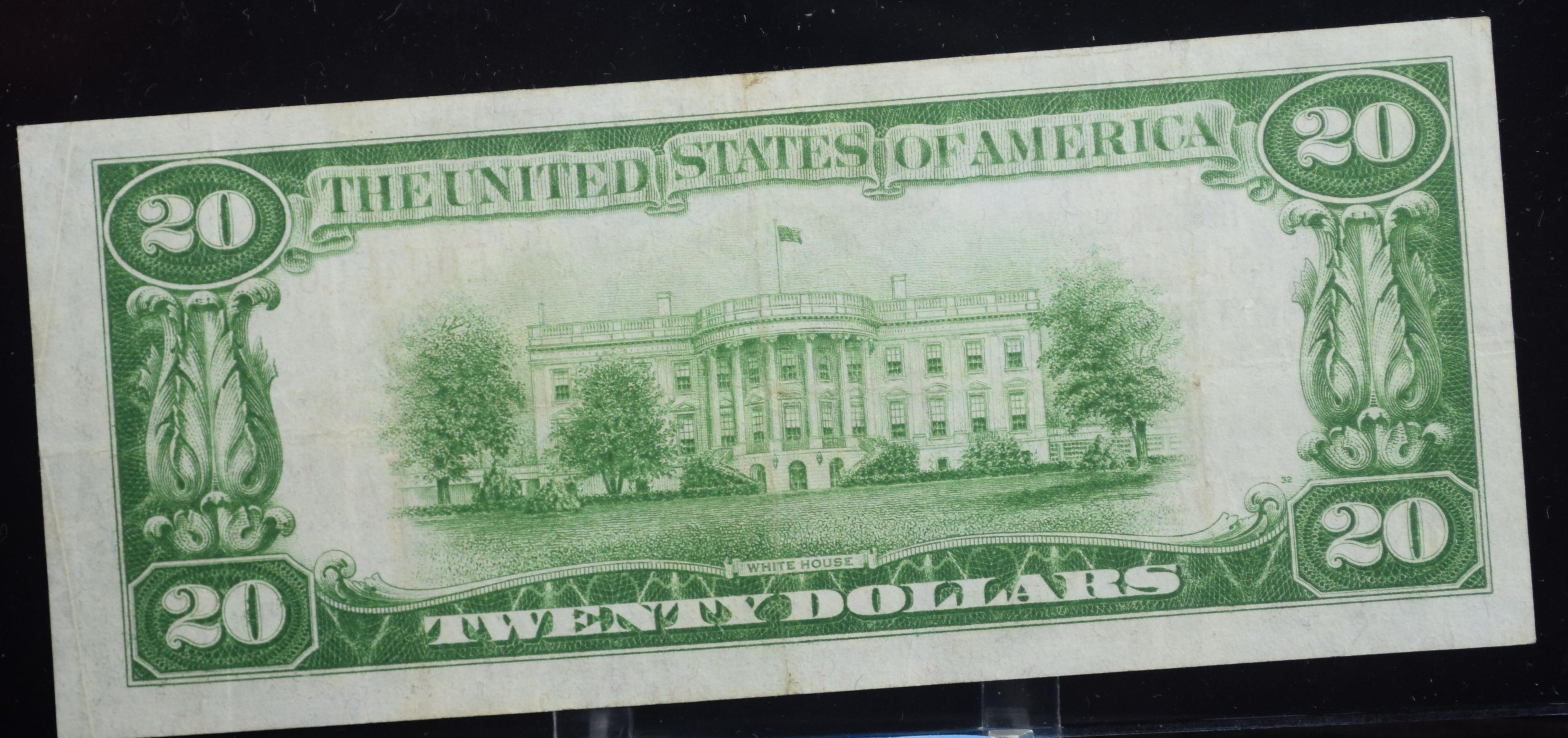 1929 $20 NC CH64 E004500A 1st WI NB Milwaukee Fancy Serial #