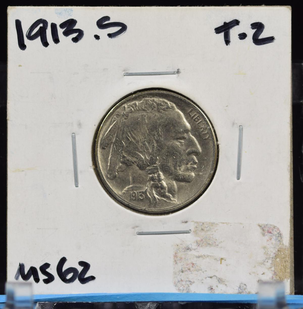 1913-S Type 2 Buffalo Nickel MS BU