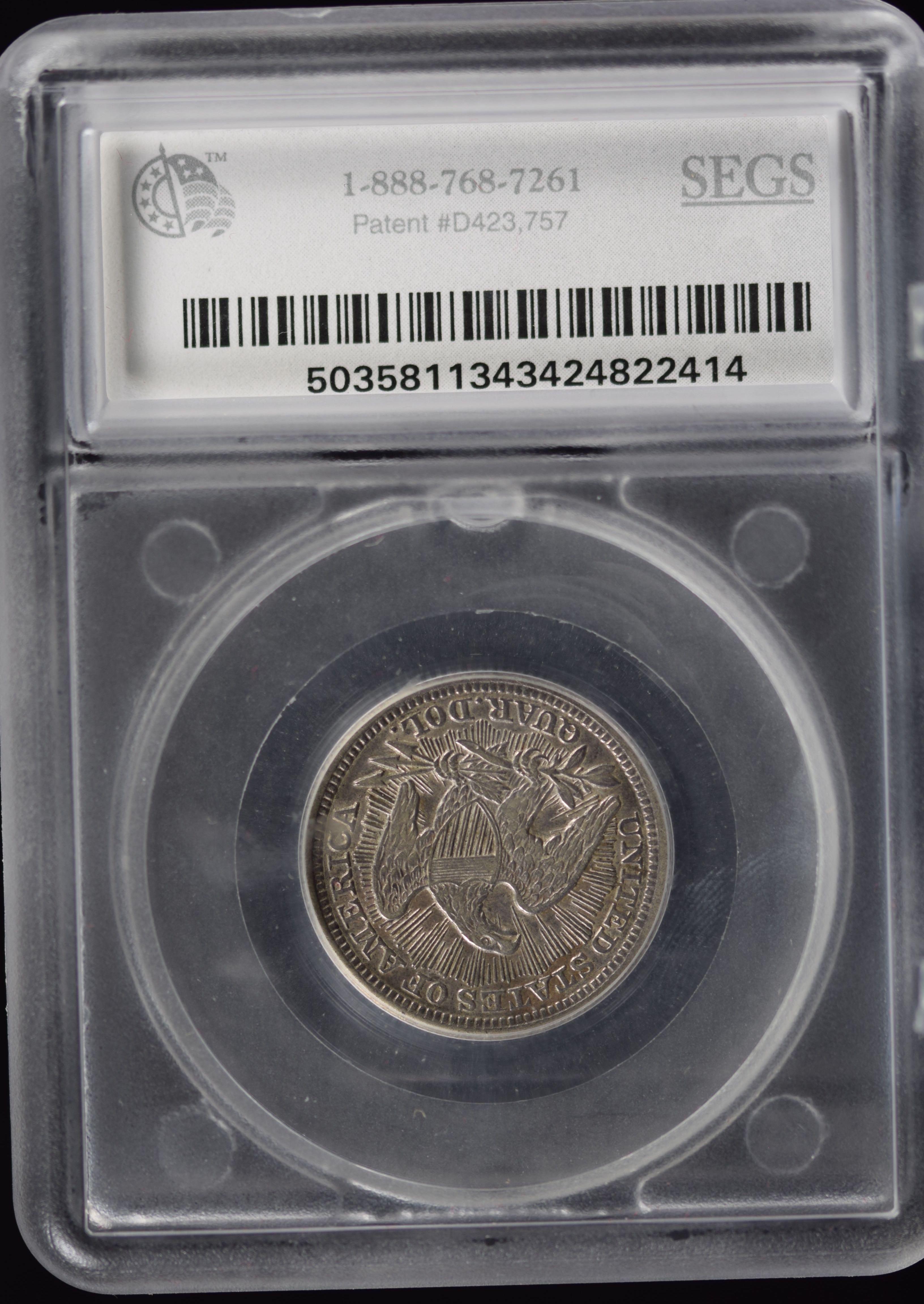 1853 Seated Liberty Quarter  Arrows/Rays SEGS XF Plus