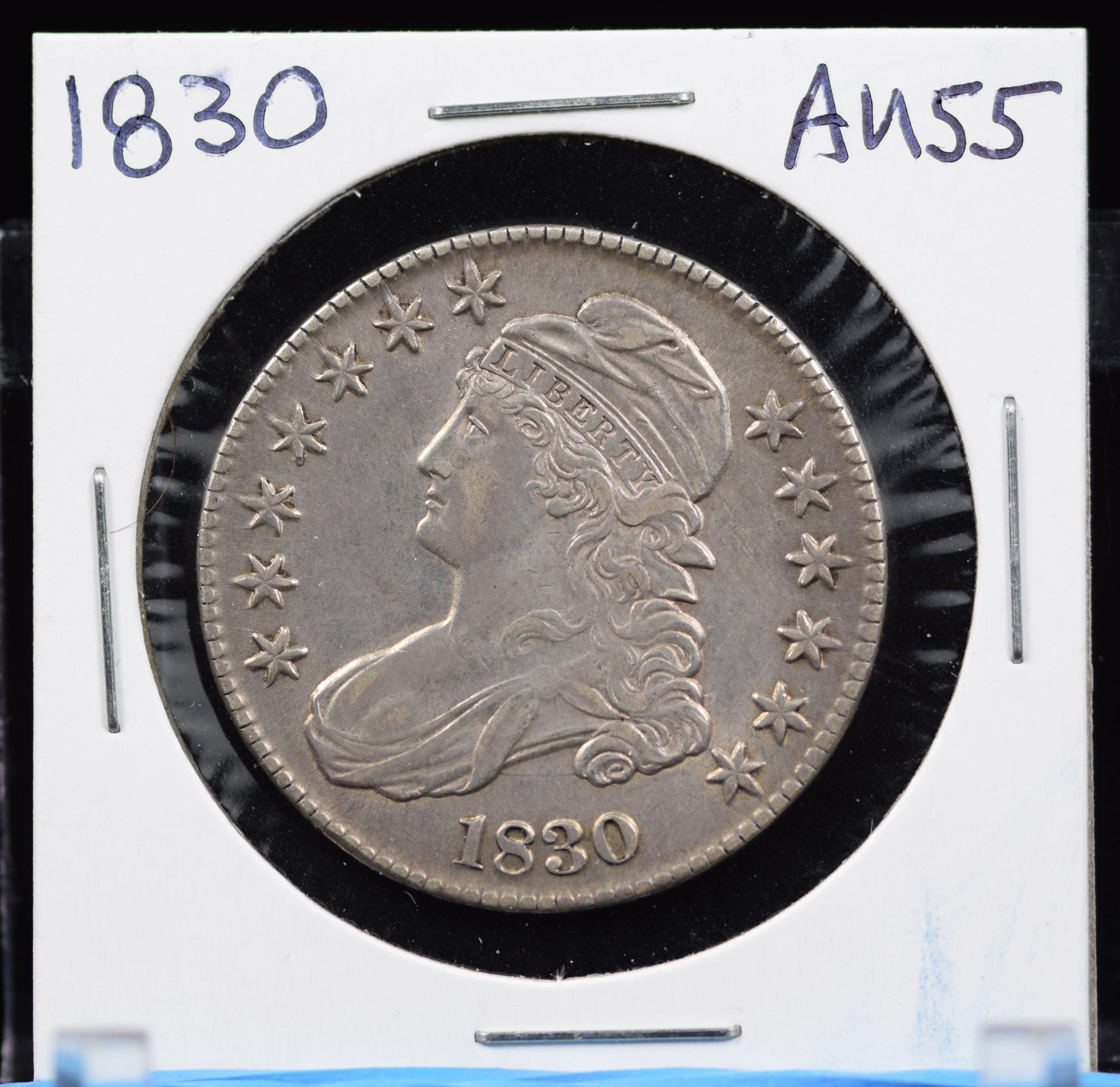 1830 Bust Half Dollar AU55