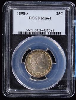 1898-S Barber Quarter PCGS MS-64 Original Tone