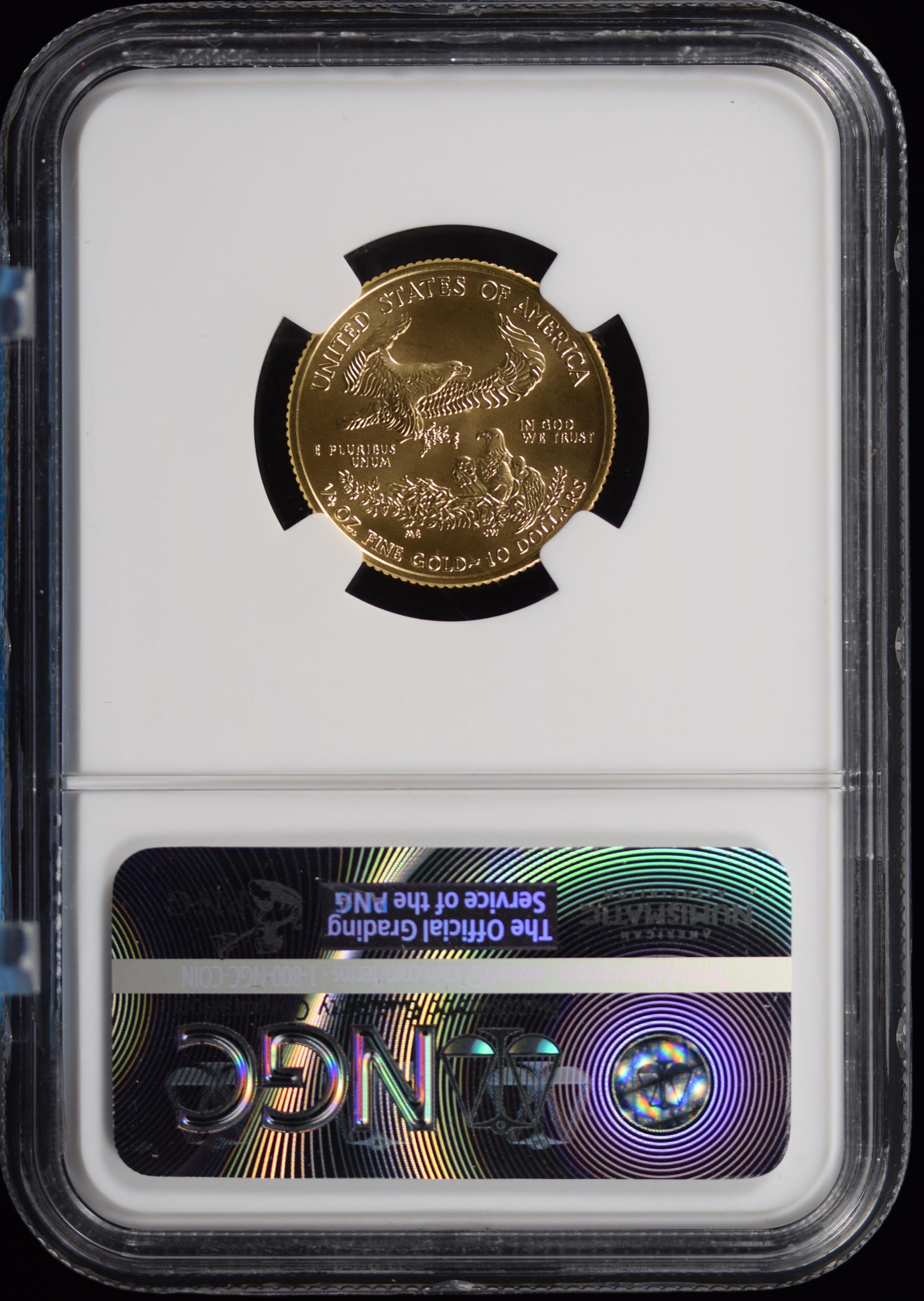 2016 $10 Gold First Day Issue NGC MS-70 1/4oz