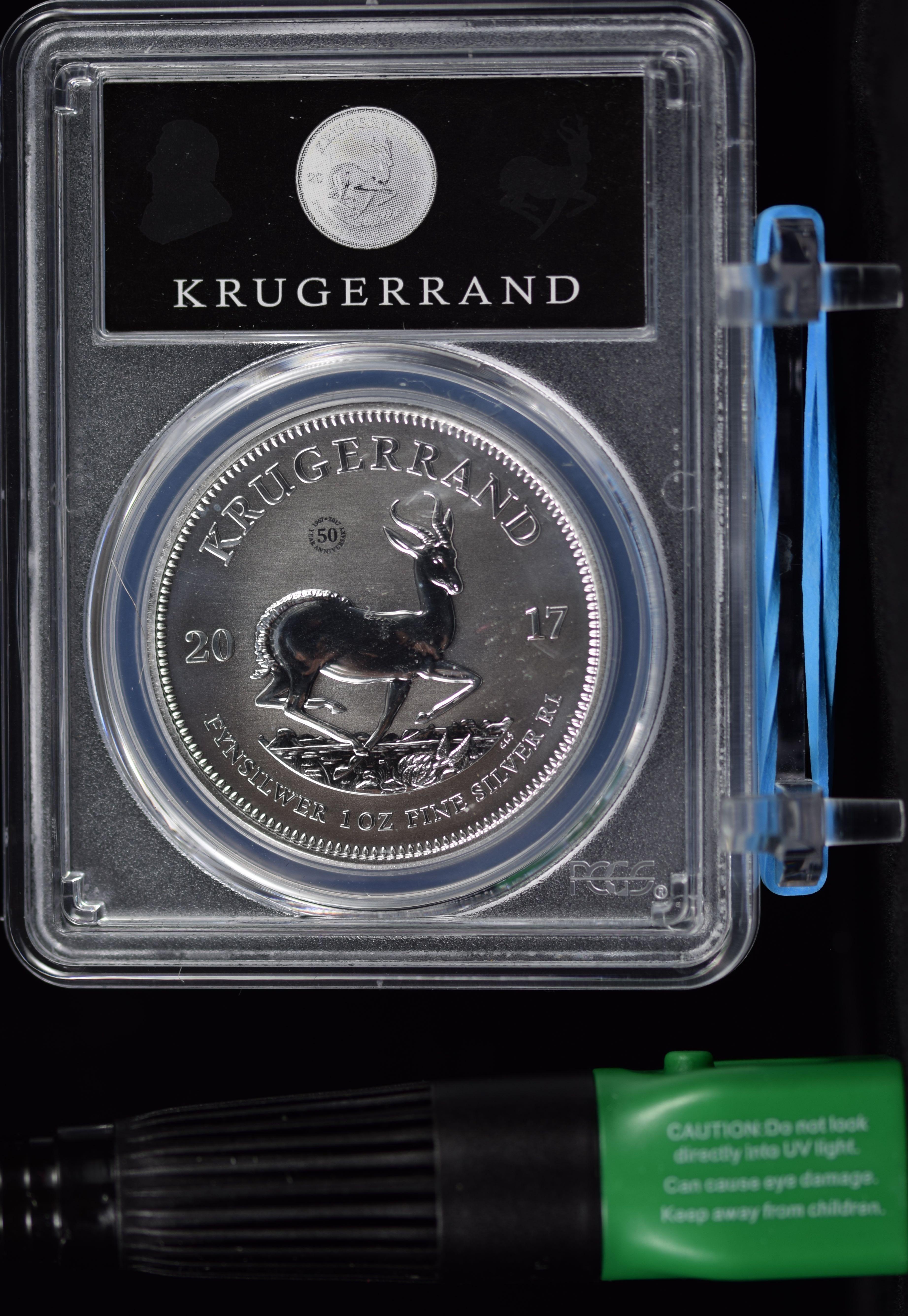 2017 Silver Krugerrand PCGS SP69 UV Label 1/1000